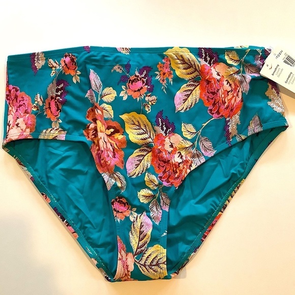 Jantzen Ideal Teal Comfort Core Swimsuit Bottom Size 16 New - Picture 1 of 4